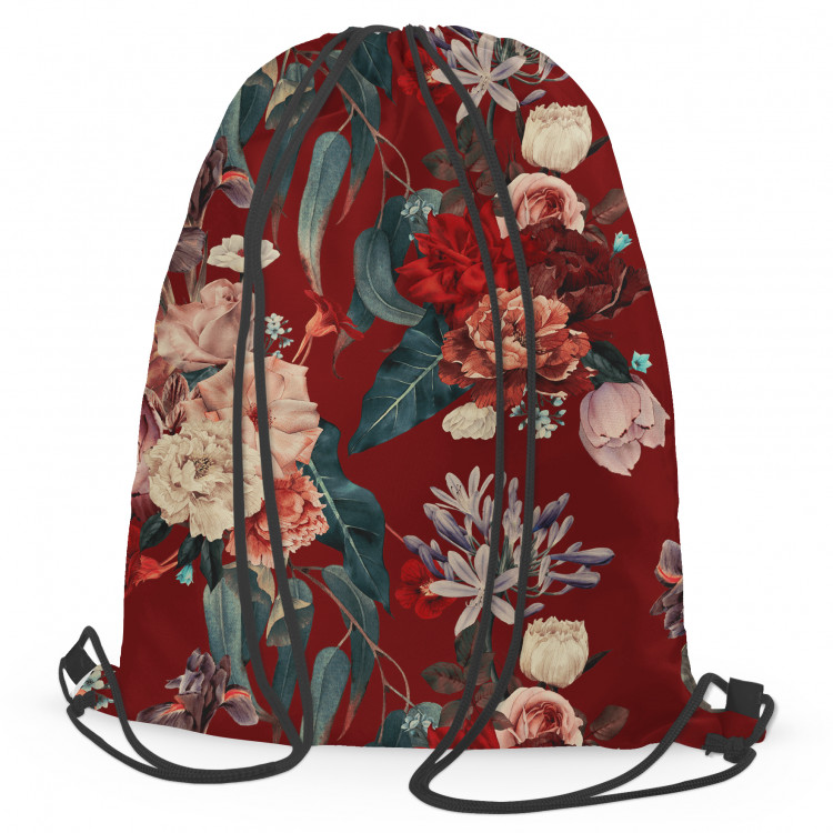 Mochila Noble bouquet - composition of flowers on a burgundy background 147388