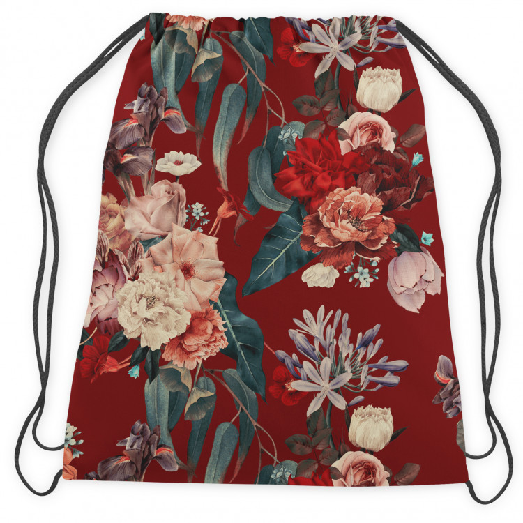 Mochila Noble bouquet - composition of flowers on a burgundy background 147388 additionalImage 2