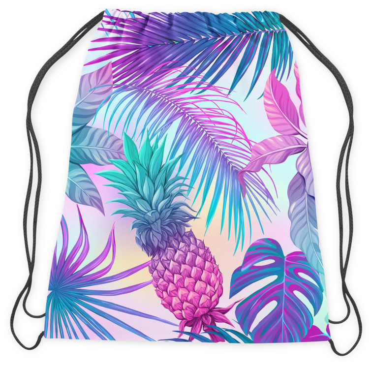 Worek plecak Piña colada - neonowy, graficzny wzór z tropikalną roślinnością 147588 additionalImage 2