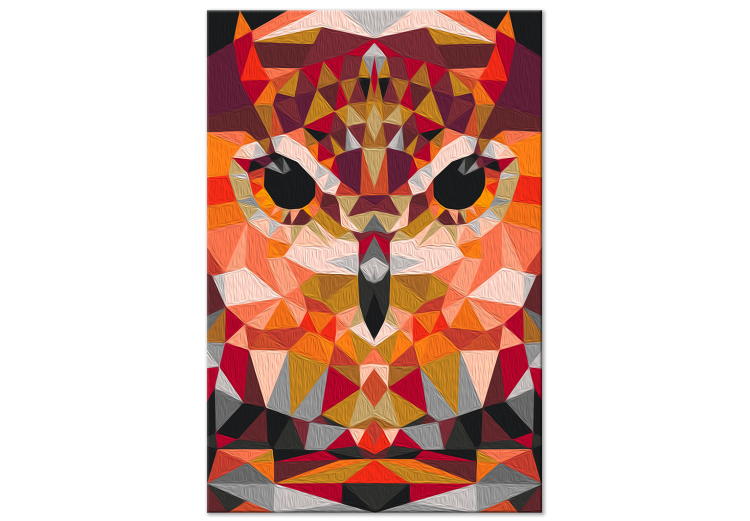 Tableau peinture par numéros Mesmerizing Owl - Geometric Abstraction With a Night Bird 149788 additionalImage 7