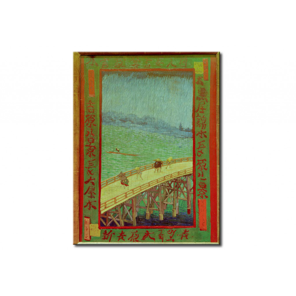 Schilderij  Vincent Van Gogh: Brücke Im Regen