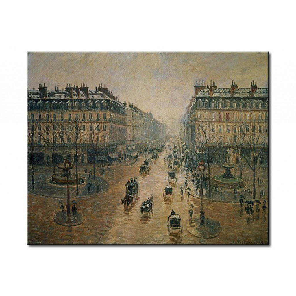 Schilderij  Camille Pissarro: Avenue De L'Opera, Paris