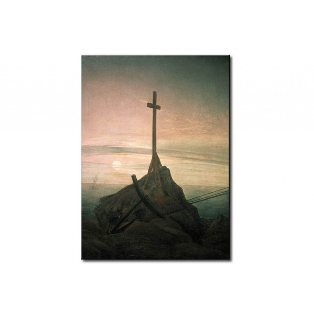 Schilderij  Caspar David Friedrich: Cross At The Baltic Sea