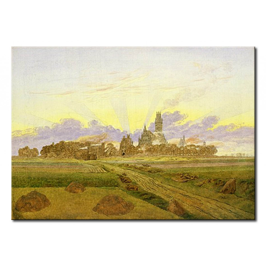 Schilderij  Caspar David Friedrich: Dawn At Neubrandenburg