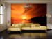 Wall Mural Orange Bay - Seascape with a Hill at Sunset 60488