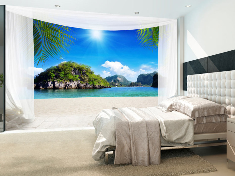 Photo Wallpaper Summer Breeze - Landscape with Tropical Islands above the Turquoise Sea 61588