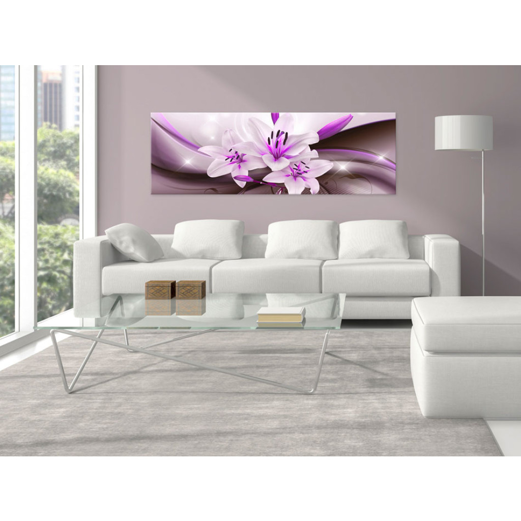 Schilderij  Lelies: Purple Beauty