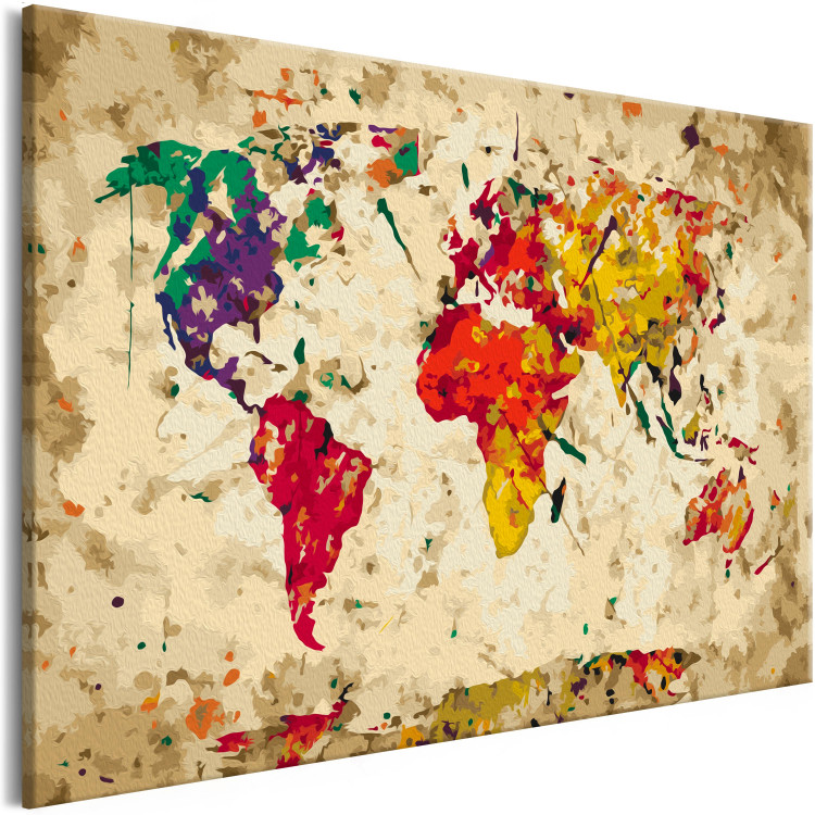 Måla med siffror World Map (Colour Splashes) 107498 additionalImage 4