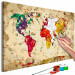 Malen nach Zahlen-Bild für Erwachsene Weltkarte (Farbflecken) 107498 additionalThumb 3