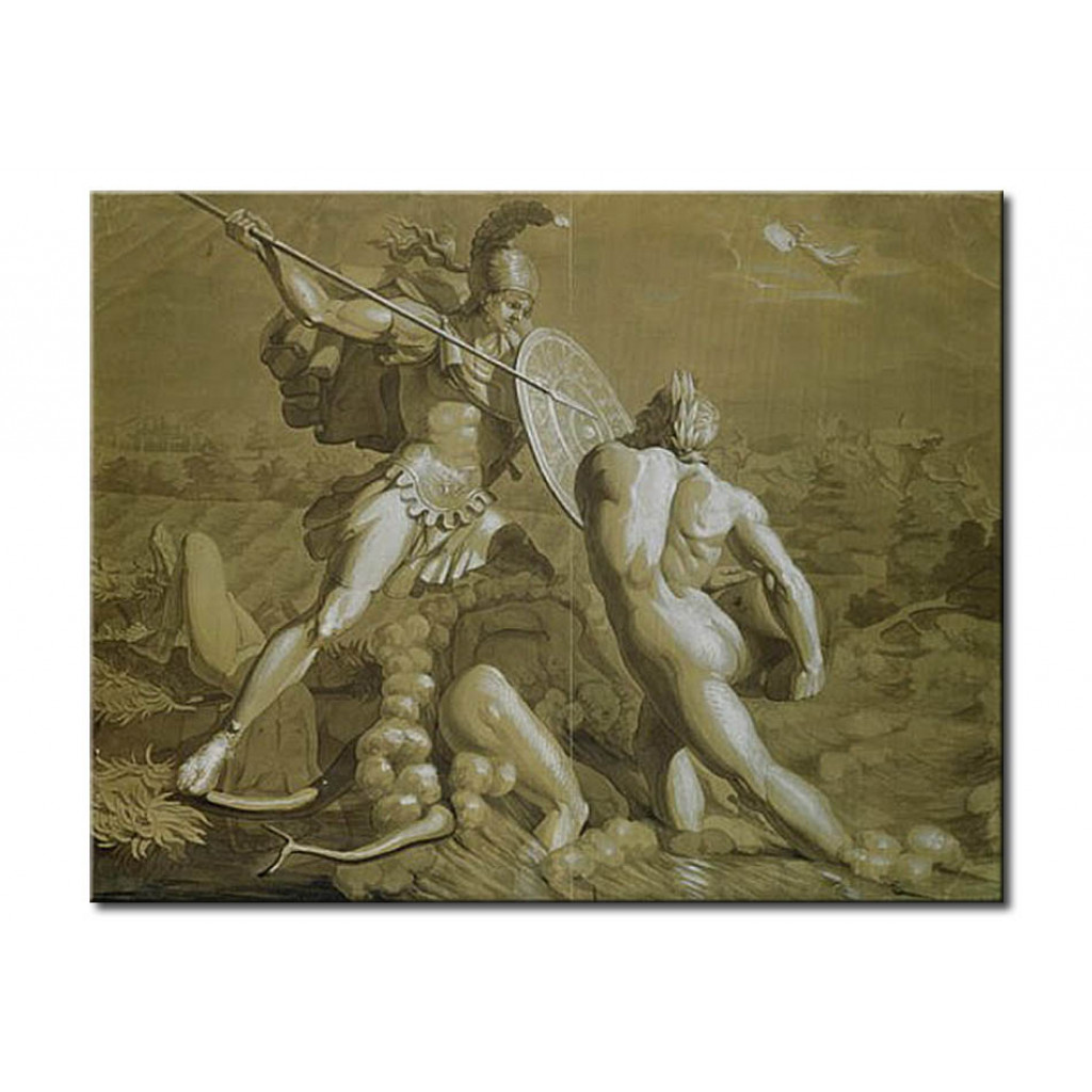 Schilderij  Philipp Otto Runge: Fight Of Achilles With The River Scamander