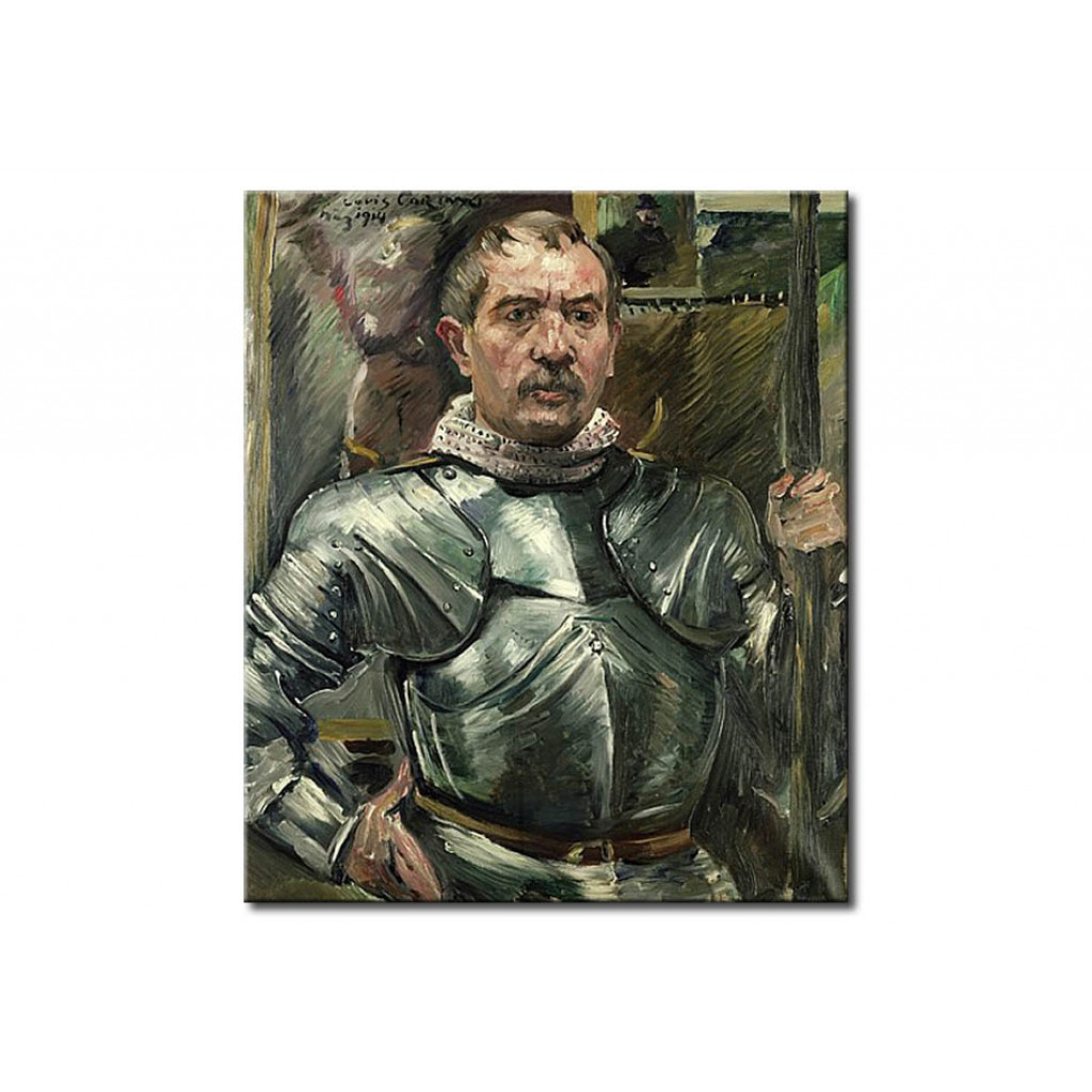 Schilderij  Lovis Corinth: Self Portrait In Armour
