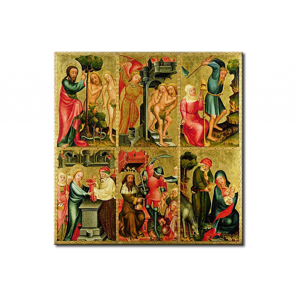 Reprodução Da Pintura Famosa Right Wing Of The High Altar Of St. Peter's In Hamburg, The Grabower Altar