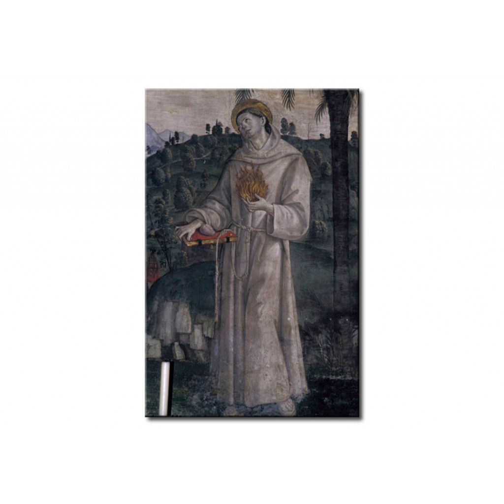 Schilderij  Pinturicchio: St. Bernard Of Siena With Two Saints