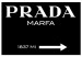 Wandbild Prada in Black (1 Part) Wide 122298