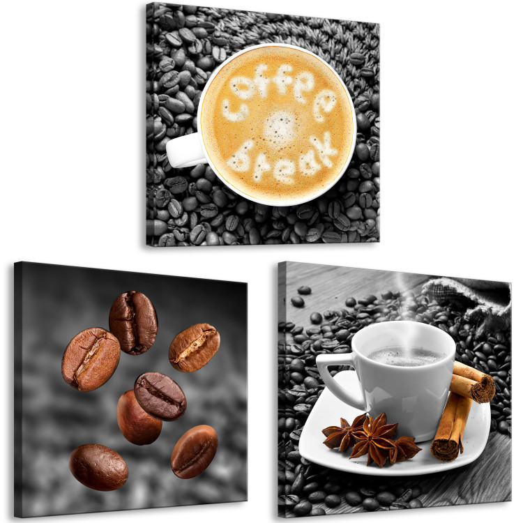 Obraz Aromatyczna kawa (3-częściowy) 123998 additionalImage 2