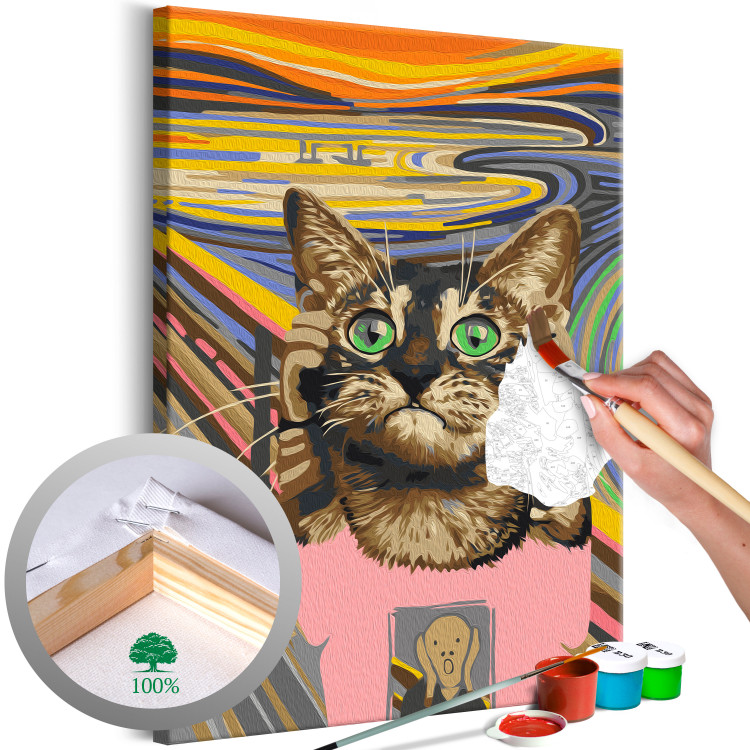 Tableau à peindre soi-même Cat Panic 135198