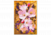 Obraz do malowania po numerach Kwitnąca gałązka - kolorowe kwiaty wiśni na złotym tle 146198 additionalThumb 5