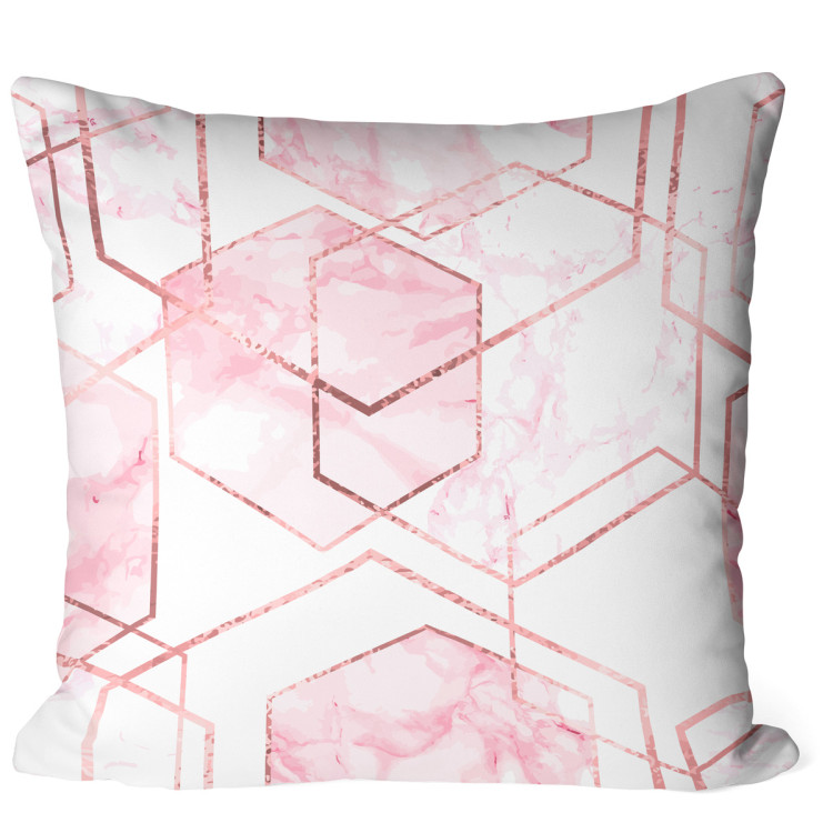 Mikrofaser Kissen Marble crystals - an abstract, geometric composition in glamour style cushions 146798