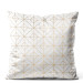 Sammets kudda Elegant grids - a golden geometric composition in glamour style 147098