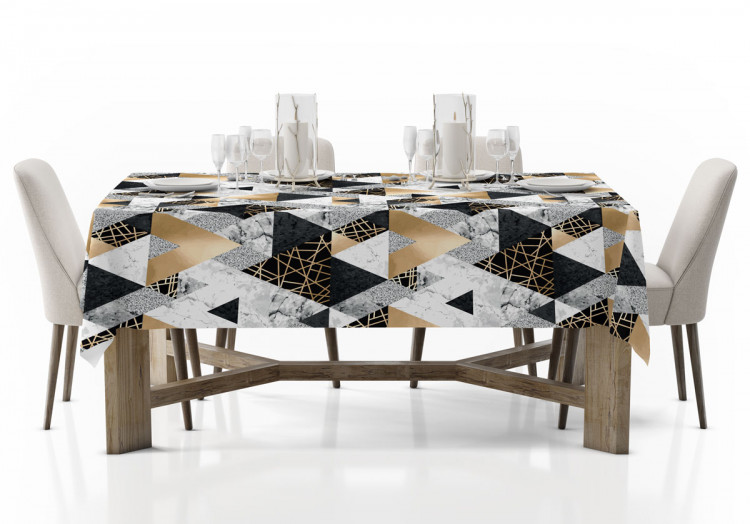 Toalha Elegenat geometry - a minimalist design with imitation marble and gold 147198 additionalImage 4
