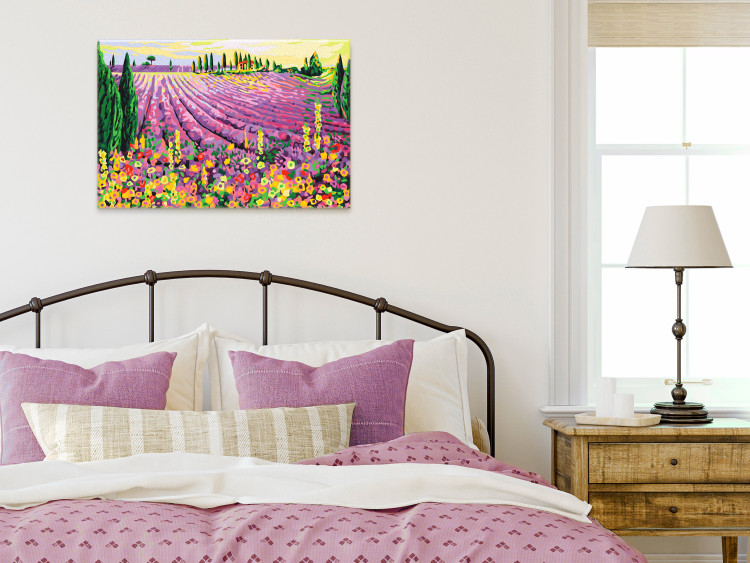 Måla med siffror Sicilian Glade - Summer Landscape With Lavender Field 149798 additionalImage 2
