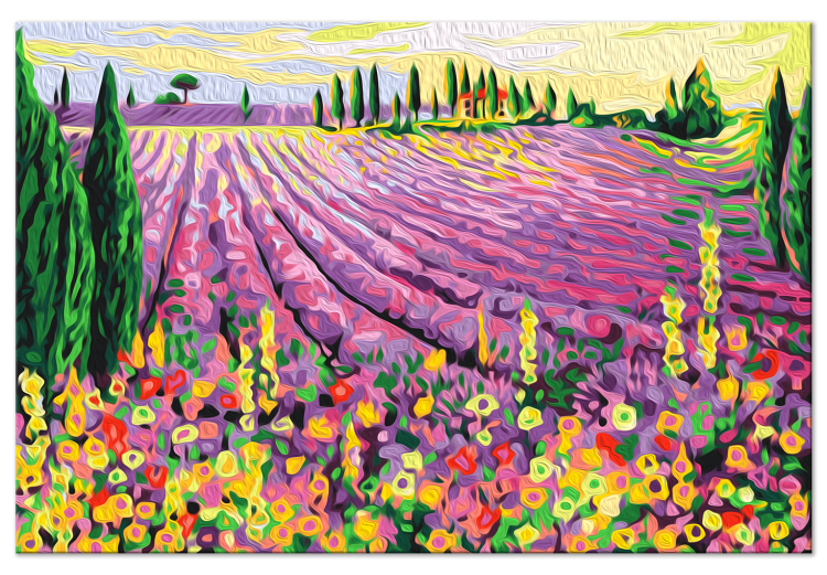 Måla med siffror Sicilian Glade - Summer Landscape With Lavender Field 149798 additionalImage 3