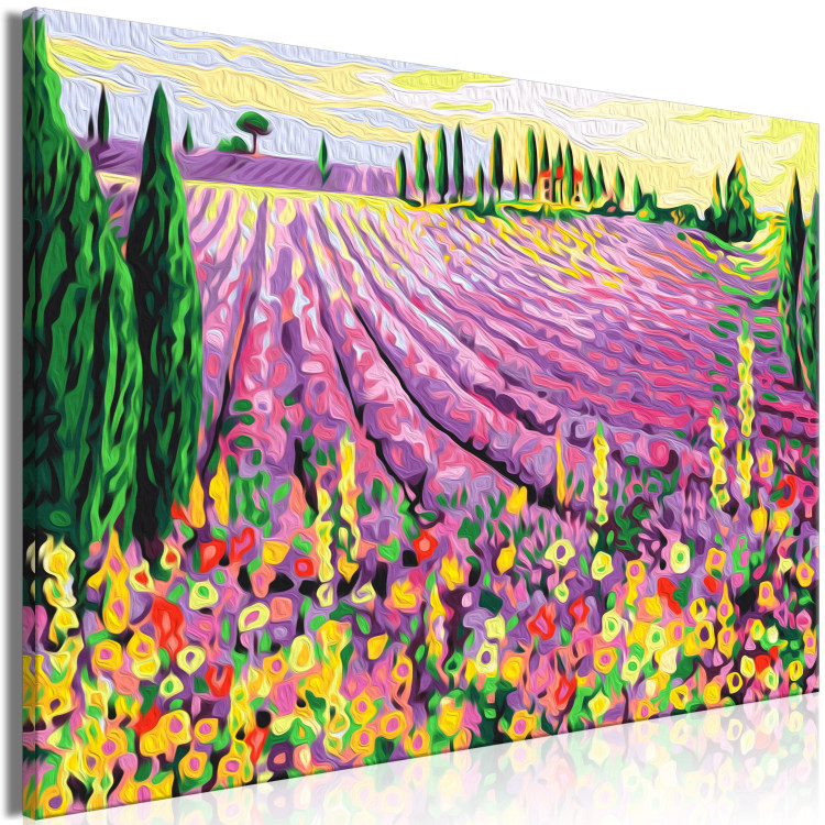 Måla med siffror Sicilian Glade - Summer Landscape With Lavender Field 149798 additionalImage 7