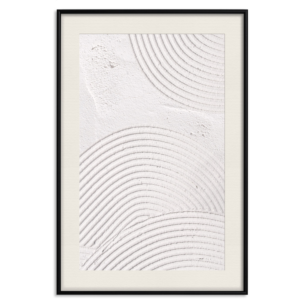 Muur Posters Grooves - Abstract Shapes In Organic Shaped Cement