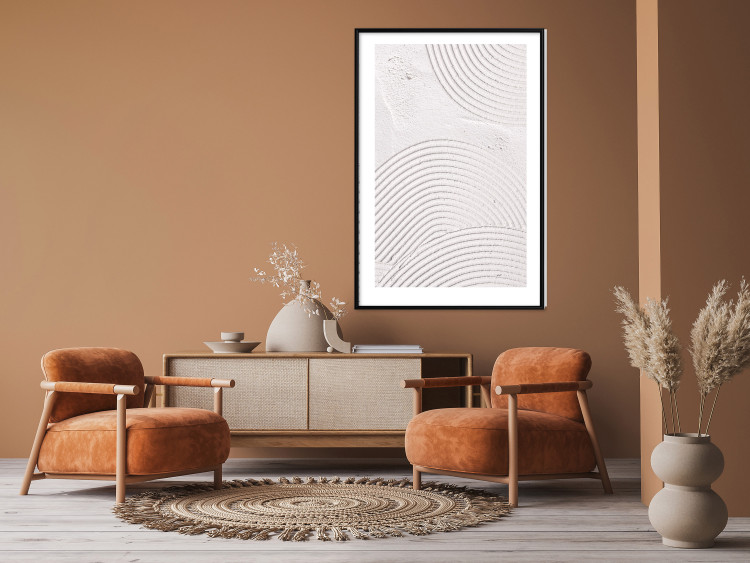 Wall Poster Grooves - Abstract Shapes in Organic Shaped Cement 149898 additionalImage 15