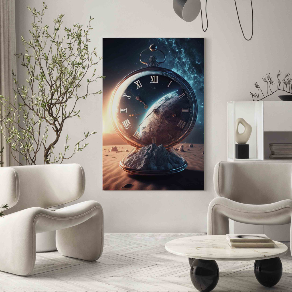 Obraz Zegar Planetarny - Abstrakcja Z Motywem Czasu I Kosmosu