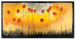 Cadre mural Coquelicots rouges sur fond jaune (1 pièce) - abstraction avec fleurs 46598