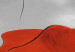 Quadro su tela Unicità (5 parti) - motivo floreale grigio con papavero rosso 46898 additionalThumb 4