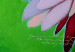 Leinwandbild Fantasie (2-teilig) - bunte Illustrationen von Blumen mit Schriftzug 48598 additionalThumb 4