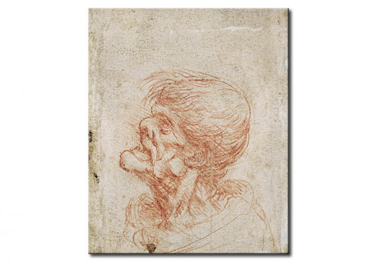 Wandbild Karikatur-Kopf-Studie eines alten Mannes 51998