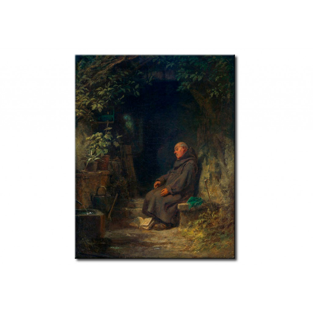 Schilderij  Carl Spitzweg: Old Hermit Sleeping