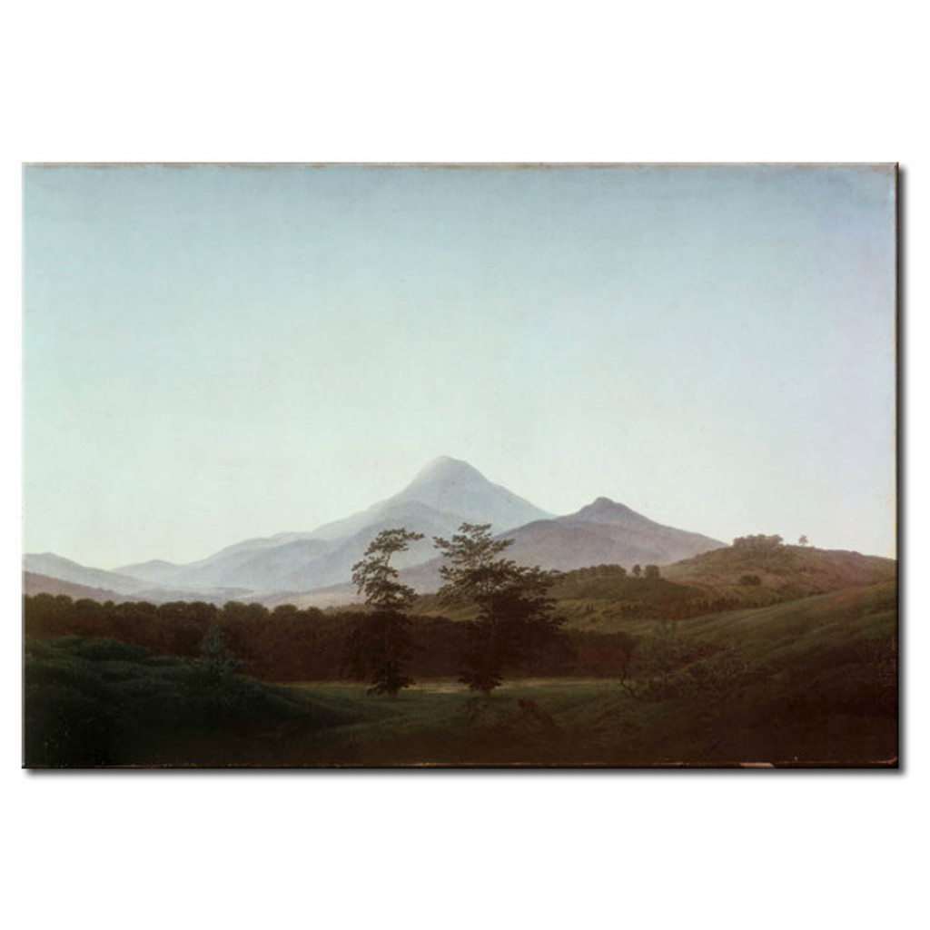 Schilderij  Caspar David Friedrich: Bohemian Landscape With The Big And The Small Milleschauer