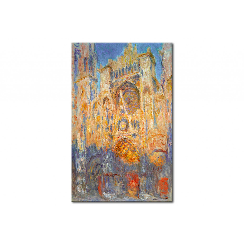 Schilderij  Claude Monet: Cathedrale De Rouen. Effet De Soleil, Fin De Journee