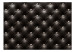 Fototapeta Imperium stylu - czarne tło o teksturze skórzanej tkaniny z pikowaniem 88898 additionalThumb 1