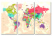Leinwandbild World Map: Geography of Colours 92098