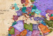 Tablero decorativo en corcho Colourful Travels (3 Parts) [Cork Map] 107209 additionalThumb 5