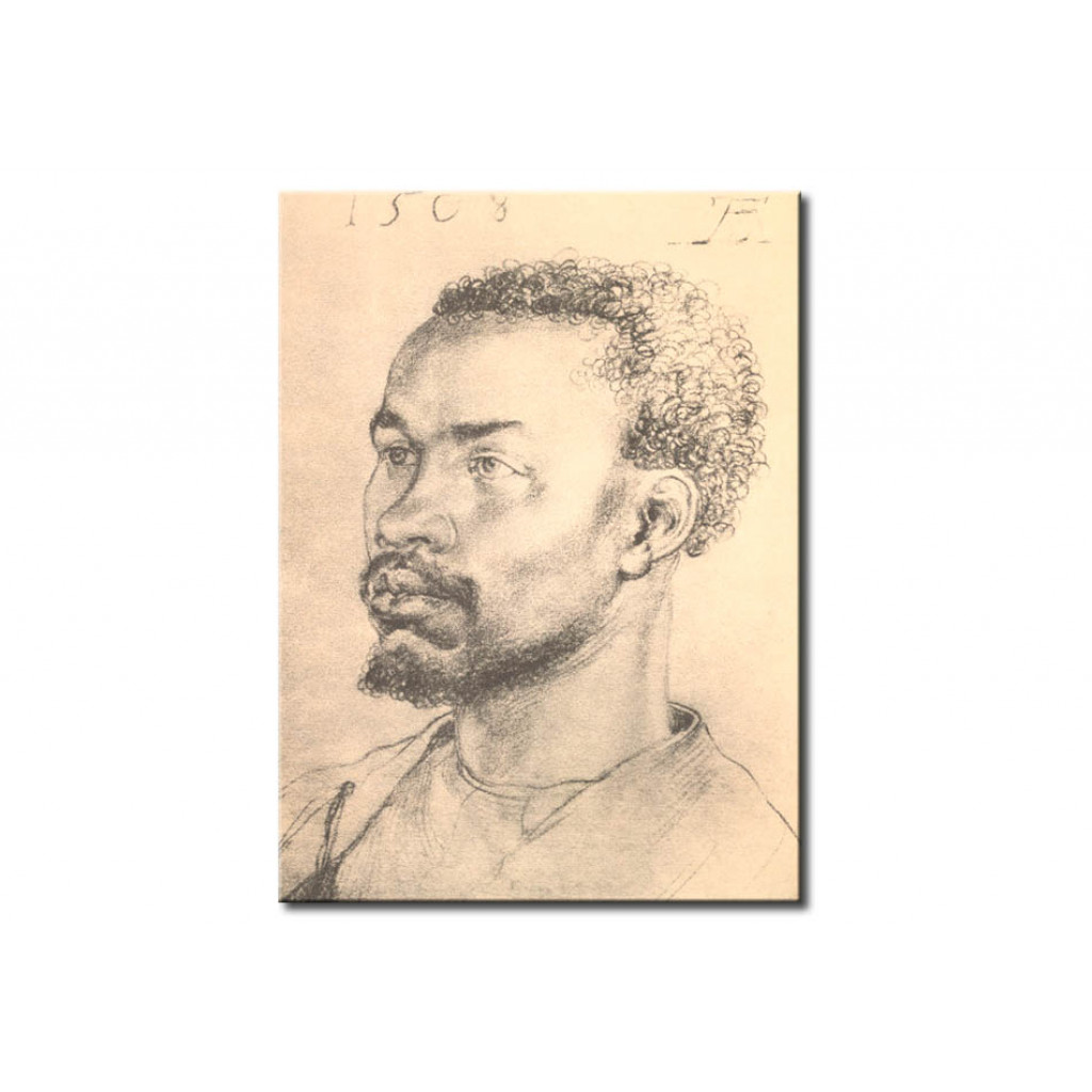 Schilderij  Albrecht Dürer: Head Of A Negro