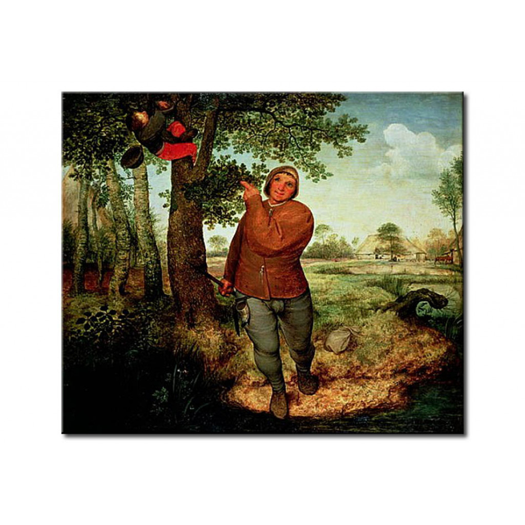 Schilderij  Pieter Bruegel The Elder: Peasant And Birdnester