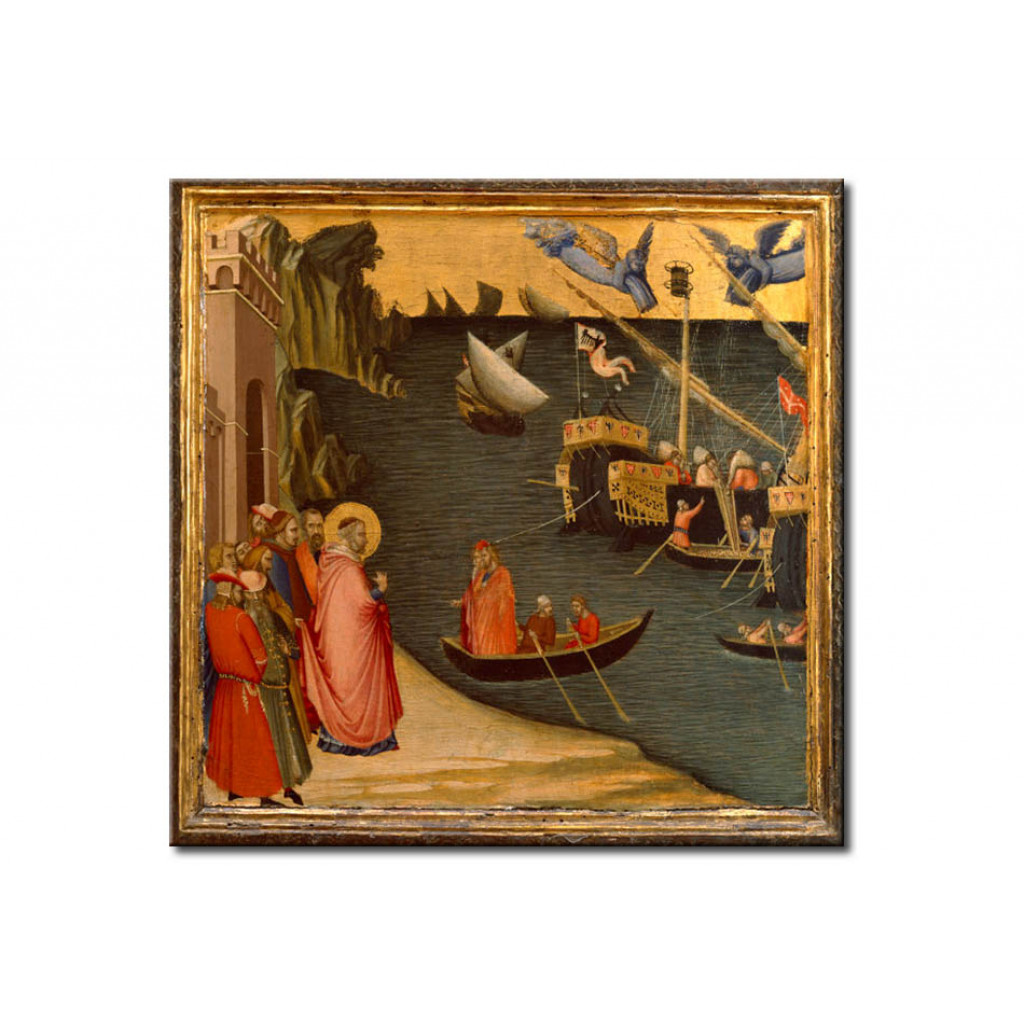 Schilderij  Ambrogio Lorenzetti: The Corn Miracle Of Saint Nicholas