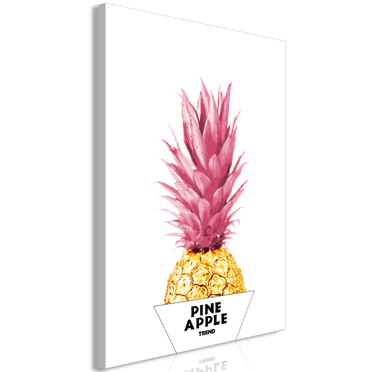Obraz Stylowy ananas- grafika z złoto-różowy owocem w białym pudełku 115309 additionalImage 2