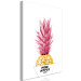 Obraz Stylowy ananas- grafika z złoto-różowy owocem w białym pudełku 115309 additionalThumb 2
