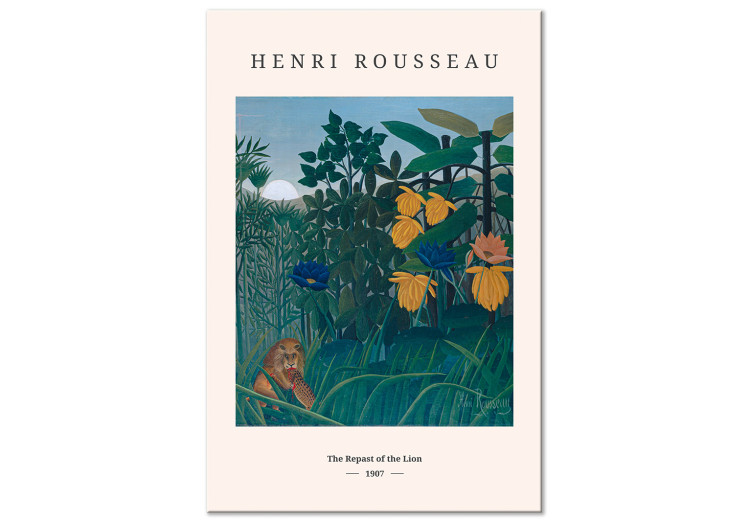 Canvas Henri Rousseau: The Repast of the Lion (1 Part) Vertical
