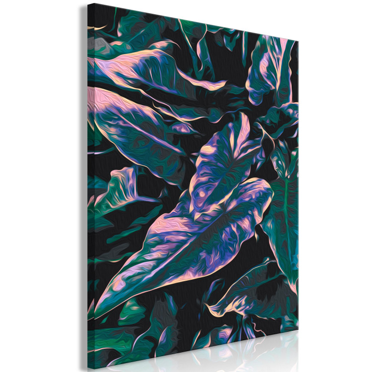 Paint by number Mysterious Plant - Dark Leaves of Purple and Turquoise Colors 146209 additionalImage 7