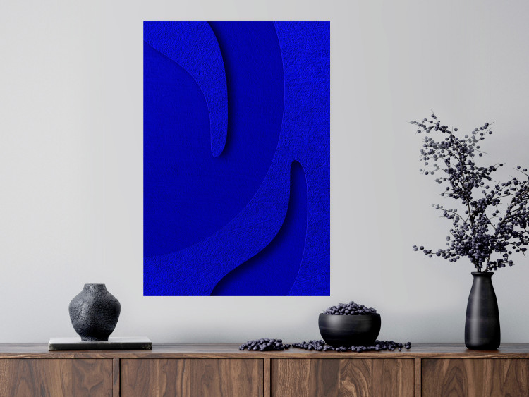 Wall Poster Abstract Relief - Blue Structure of Matter and 3D Shapes 149709 additionalImage 12