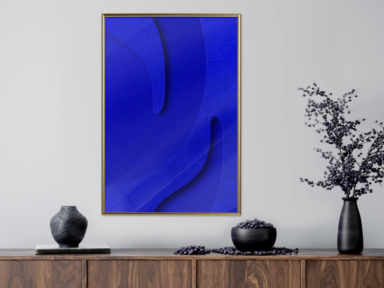 Wall Poster Abstract Relief - Blue Structure of Matter and 3D Shapes 149709 additionalImage 23