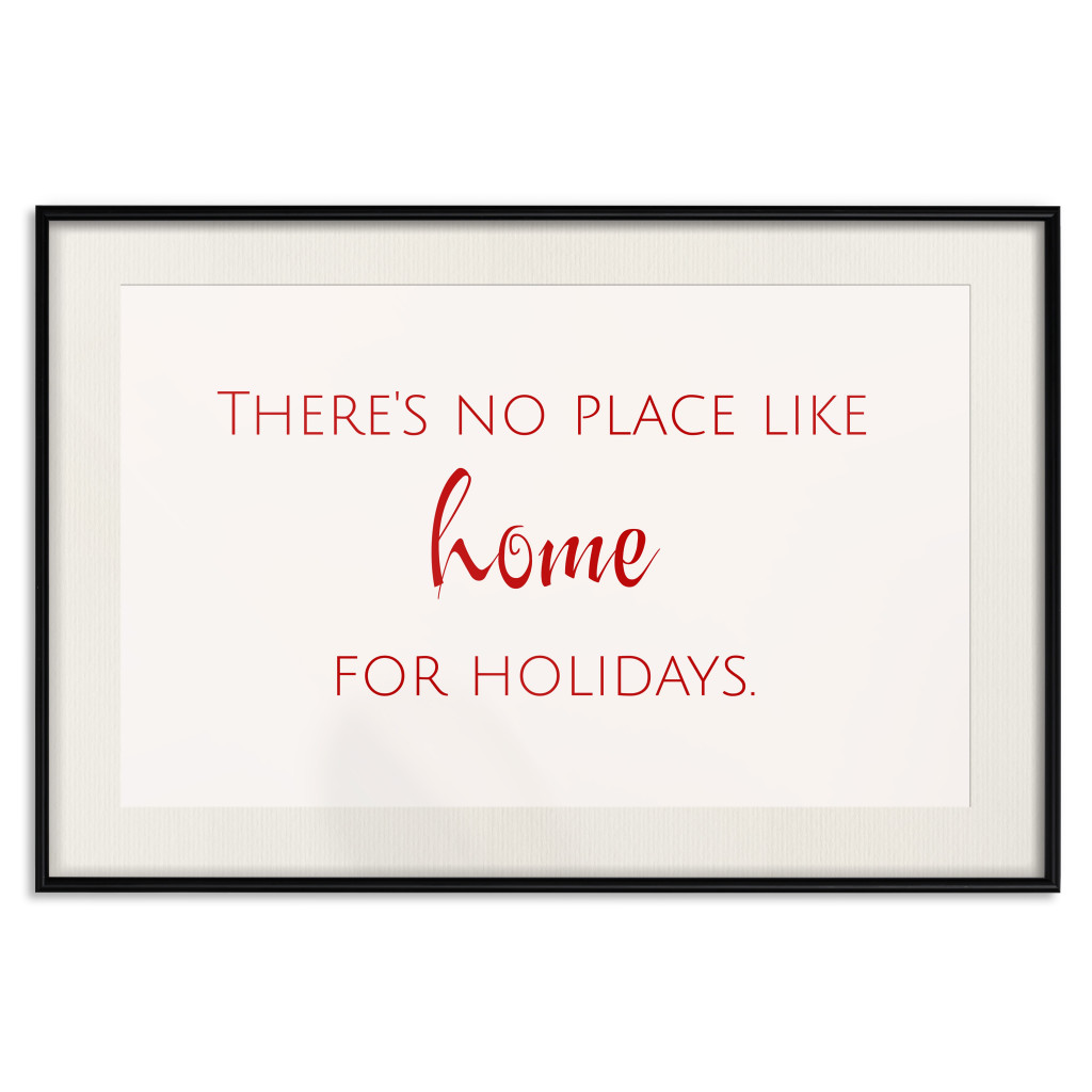 Poster Decorativo Christmas Quote - Red Writing In English On A White Background